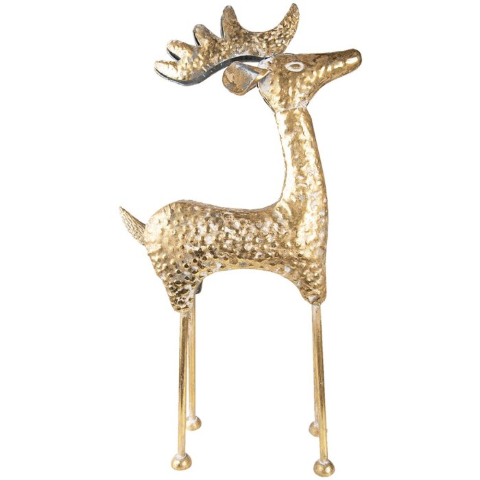 Clayre & Eef 5Y1088 Décoration Statue Cerf 34x13x73 cm Couleur or