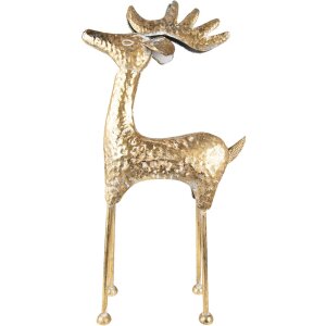 Clayre & Eef 5Y1088 Décoration Statue Cerf 34x13x73 cm Couleur or