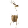 Clayre & Eef 5Y1090 Décoration Pot de fleurs Cerf 29x22x78 cm Doré