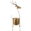 Clayre & Eef 5Y1090 Décoration Pot de fleurs Cerf 29x22x78 cm Doré