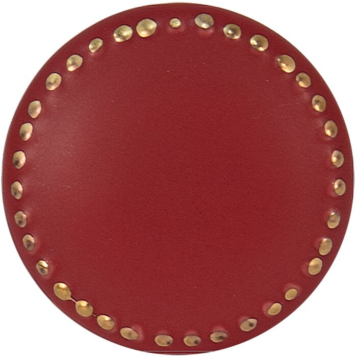 Clayre & Eef 65062 Bouton de porte Ø 4x3 cm Rouge - Or