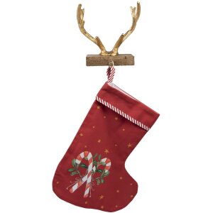 Clayre & Eef 65141 Porte-chaussettes de Noël Bois de cerf 14x12x17 cm