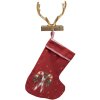 Clayre & Eef 65141 Porte-chaussettes de Noël Bois de cerf 14x12x17 cm