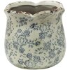 Clayre & Eef 6CE1455S Décoration Pot de fleurs Ø 12x12 cm Gris - Beige