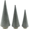 Clayre & Eef 6CE1511 Décoration Sapin de Noël Ø 13x33 cm Gris