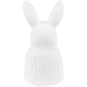 Clayre & Eef 6CE1525 Décoration Statue Lapin 11x11x21 cm Blanc - Or