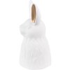 Clayre & Eef 6CE1525 Décoration Statue Lapin 11x11x21 cm Blanc - Or