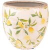 Clayre & Eef 6CE1532S Décoration Pot de fleurs Ø 13x12 cm Jaune