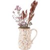 Clayre & Eef 6CE1552L Décoration Pichet 21x14x23 cm Rose - Beige Pichet décoratif