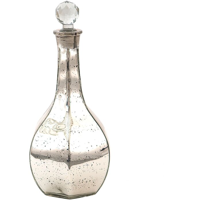 Clayre & Eef 6GL3565 Carafe avec bouchon Ø 12x31 cm Argenté