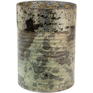 Clayre & Eef 6GL3637 Lanterne Ø 18x25 cm Vert...