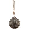 Clayre & Eef 6GL3694 Boule de Noël Ø 9x9 cm Marron Boule de Noël