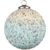 Clayre & Eef 6GL3721 Boule de Noël Ø 15x15 cm Turquoise Boule de Noël XL