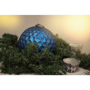 Clayre & Eef 6GL3733 Boule de Noël Ø 25x25 cm Bleu Boule de Noël XL