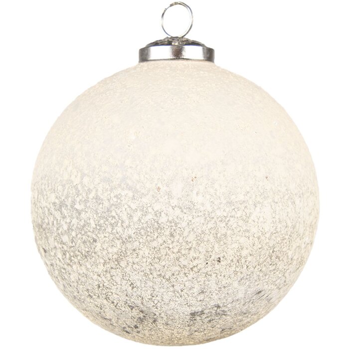 Clayre & Eef 6GL3735 Boule de Noël Ø 12x12 cm Beige Boule de Noël