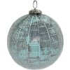 Clayre & Eef 6GL3743 Boule de Noël Ø 12x12 cm Turquoise Boule de Noël