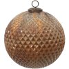 Clayre & Eef 6GL3749 Boule de Noël Ø 20x20 cm Marron Boule de Noël XL