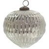 Clayre & Eef 6GL3754 Boule de Noël Ø 12x12 cm Argenté - Gris Boule de Noël