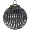 Clayre & Eef 6GL3755 Boule de Noël Ø 10x10 cm Noir - Argenté