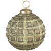 Clayre & Eef 6GL3785 Boule de Noël Ø 10x10 cm Vert - Marron Boule de Noël