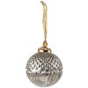 Clayre & Eef 6GL3810 Boule de Noël Ø 10x13 cm Argenté Boule de Noël