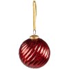 Clayre & Eef 6GL3828 Boule de Noël Ø 9x10 cm Rouge Boule de Noël