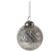 Clayre & Eef 6GL3847 Boule de Noël Ø 9x10 cm Argenté Boule de Noël