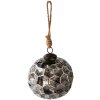 Clayre & Eef 6GL3916 Boule de Noël Ø 10x10 cm Noir Boule de Noël