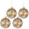 Clayre & Eef 6GL3955 Boule de Noël Ø 10 cm (set de 4 pièces) Boule de Noël