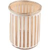 Clayre & Eef 6GL3998 Porte-bougie à chauffe-plat Ø 10x11 cm Beige Verre Porte-bougie