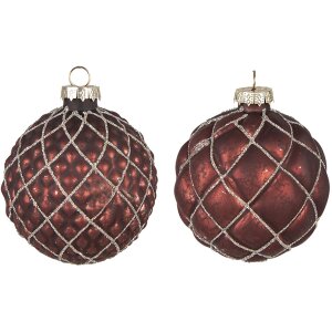 Clayre & Eef 6GL4118 Boule de Noël Ø 8x8...