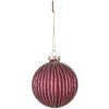 Clayre & Eef 6GL4130 Boule de Noël Ø 8x8 cm (set de 2) Rouge