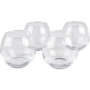 Clayre & Eef 6GL4186 Carafe Set Ø 15x22 cm - Ø 9x9 cm (4x) 1740 ml - 375 ml