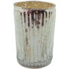 Clayre & Eef 6GL4215ZI Bougeoir Ø 6x9 cm Argenté Verre Bougeoir