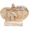 Clayre & Eef 6H2244 Décoration Citrouille 29x6x22 cm Marron - Blanc