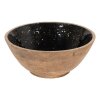 Clayre & Eef 6H2248 Coupe décorative Ø 25x10 cm Noir - Marron Bois Coupe décorative