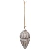 Clayre & Eef 6H2282 Décoration Ornement Ø 6x11 cm Gris Pendentif