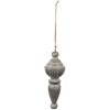 Clayre & Eef 6H2287 Décoration Ornement Ø 7x19 cm Gris - Marron Pendentif