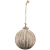 Clayre & Eef 6H2290 Décoration Boule Ø 13x13 cm Marron Pendentif