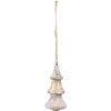 Clayre & Eef 6H2296 Décoration Sapin de Noël Ø 6x13 cm Doré Pendentif