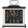 Clayre & Eef 6KL0768 Horloge de table 36x10x32 cm - 1xAA noir - blanc