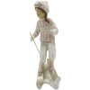 Clayre & Eef 6PR3646 Décoration enfant sur ski 12x8x19 cm rose - blanc