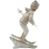 Clayre & Eef 6PR3647 Décoration enfant sur ski 12x8x19 cm rose - blanc