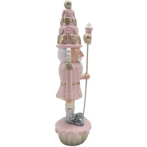 Clayre & Eef 6PR3664 Décoration Casse-Noisette 5x5x16 cm Rose