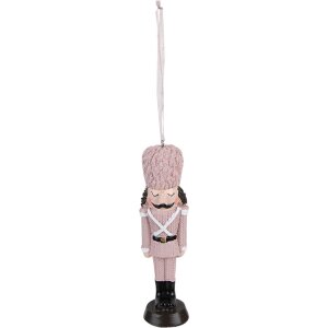 Clayre & Eef 6PR3682 Décoration Pendentif Casse-Noisette 4x3x13 cm Rose