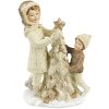 Clayre & Eef 6PR4797 Décoration Enfants avec sapin de Noël 10x5x14 cm Beige