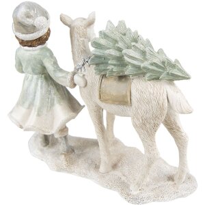 Clayre & Eef 6PR4808 Décoration Enfant avec cerf 22x9x18 cm Argenté