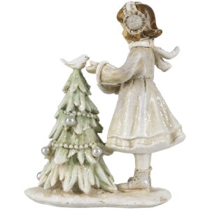 Clayre & Eef 6PR4809 Décoration Enfant avec arbre de Noël 10x5x12 cm Argenté