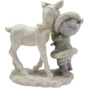 Clayre & Eef 6PR4812 Décoration enfant avec cerf 12x6x13 cm Argenté