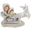 Clayre & Eef 6PR4813 Décoration Enfants sur luge 16x7x12 cm Argenté